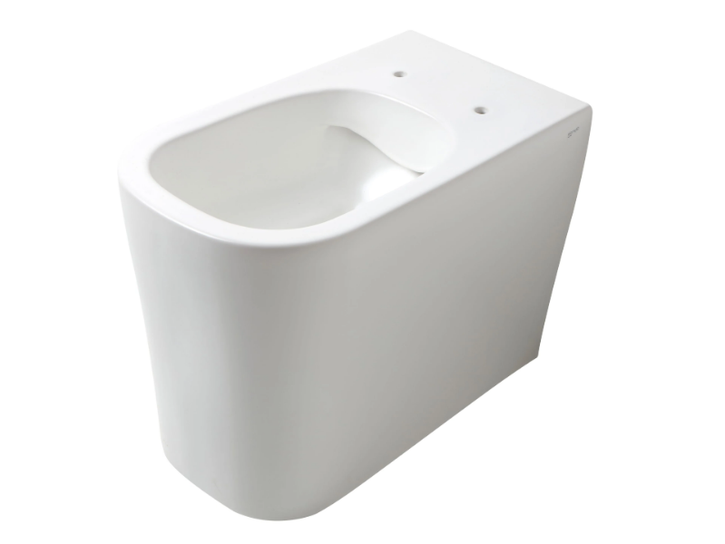 OMNIA - Floor mounted rimless Vitreous China toilet by Olympia Ceramica