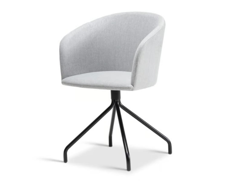 CLAIRE 701 - Swivel upholstered fabric chair with armrests by Origins 1971