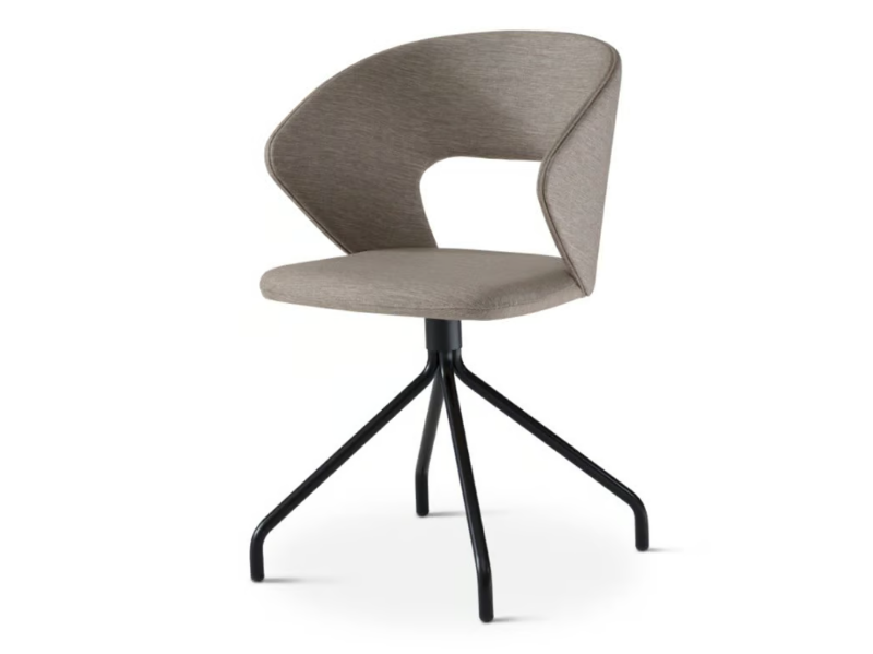 FARD 665 - Swivel upholstered trestle-based fabric chair by Origins 1971