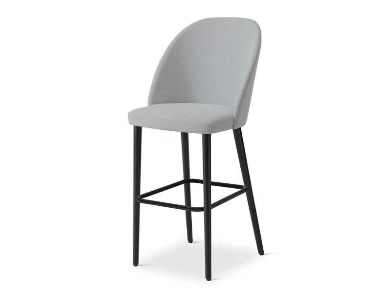 GRACE 571 - High fabric stool with back by Origins 1971