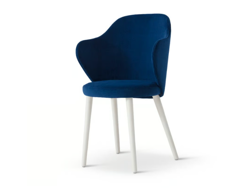PAGE 674 - Upholstered velvet chair with armrests by Origins 1971