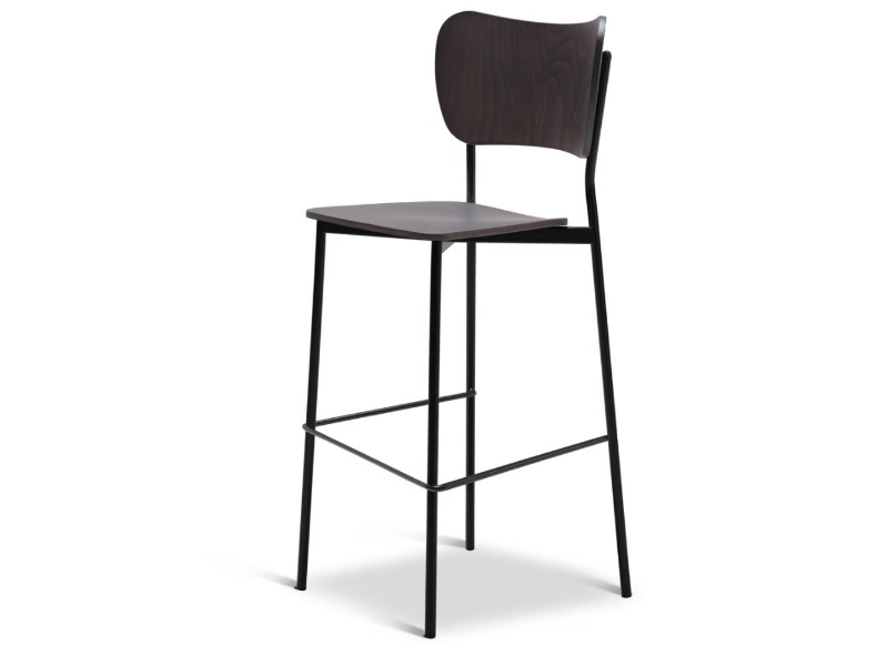 RAMI METAL 342-M - High steel stool with footrest by Origins 1971