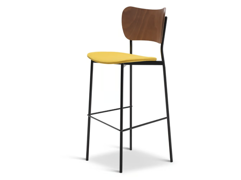 RAMI METAL 344-M - High steel stool with footrest by Origins 1971