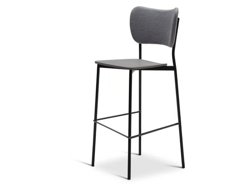 SELMA METAL 351-M - High steel stool with footrest by Origins 1971