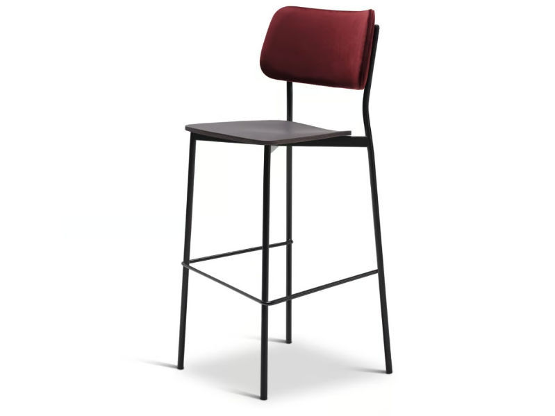 ULI METAL 333-M - High steel stool with footrest by Origins 1971