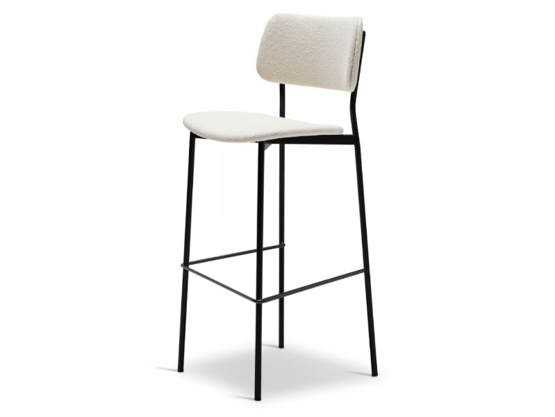 ULI METAL 335-M - High steel stool with footrest by Origins 1971