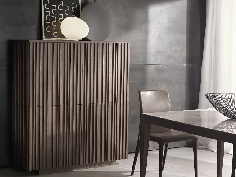 LINE - Highboard with doors by Pacini & Cappellini