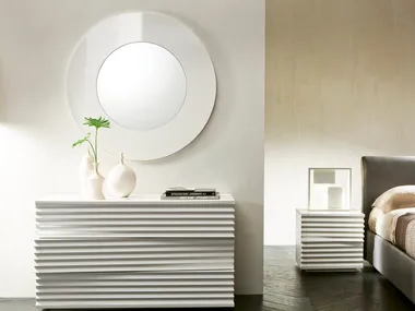 MOON - Wall-mounted framed mirror by Pacini & Cappellini