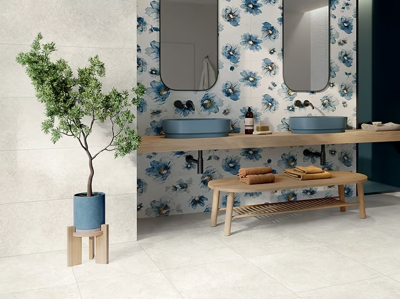 SILK - Porcelain stoneware wall/floor tiles with stone effect by Panaria Ceramica