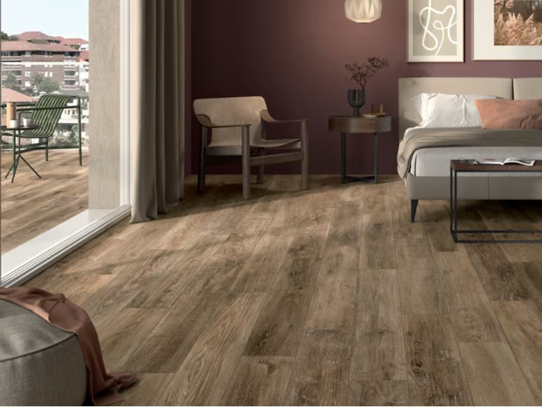 STIGMI - Indoor/outdoor porcelain stoneware wall/floor tiles with wood effect by Panaria Ceramica