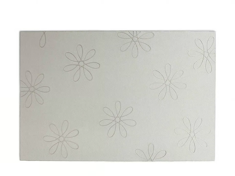 FLOWER - Rectangular felt rug with floral pattern by Paola Lenti