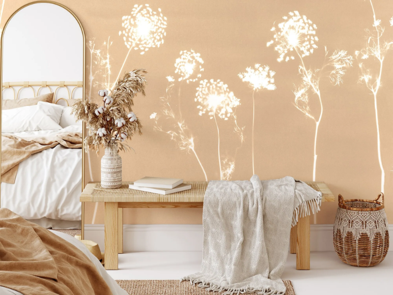CYANOTYPE ANGELICA - Panoramic wallpaper by PaperMint