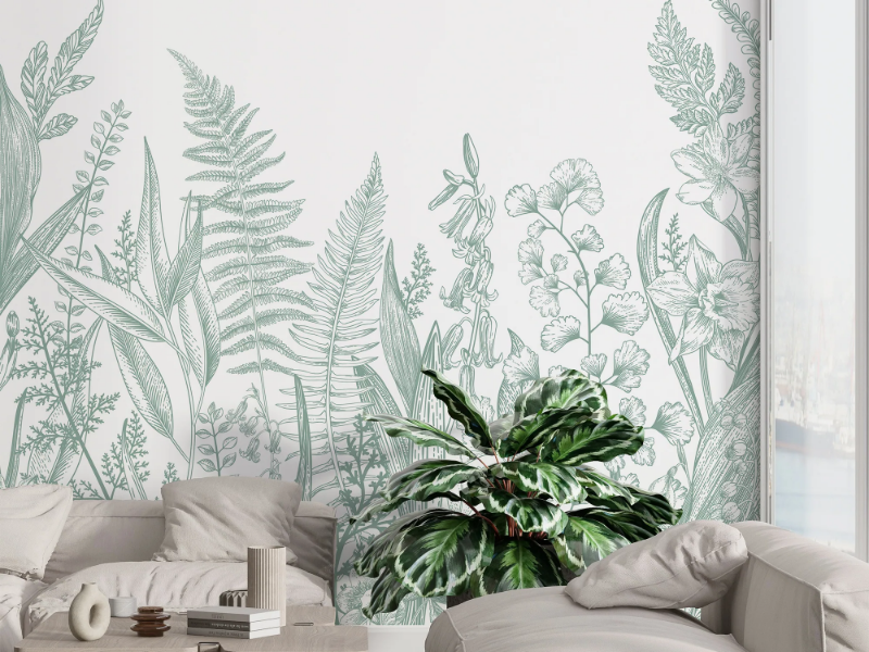 GARDEN LINE - Panoramic wallpaper by PaperMint