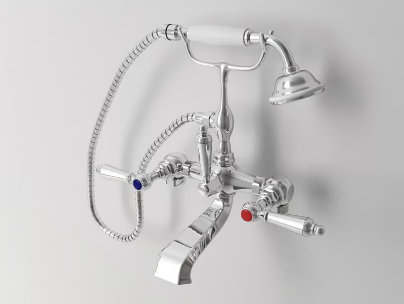 CARUSO - 2 hole floor standing bathtub tap with hand shower by Park Avenue
