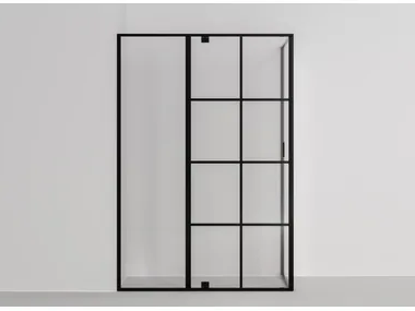 WAVE - Corner glass shower cabin with pivot door by Park Avenue