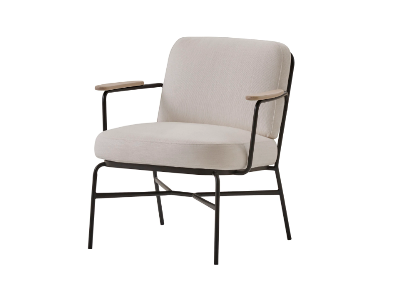 PALM COMPACT COMFORT A - Fabric easy chair with removable cover with armrests by PARLA