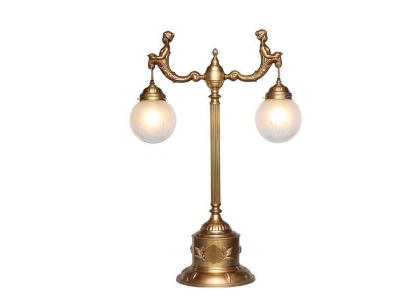 FORTUNA - Handmade brass table lamp by Patinas Lighting