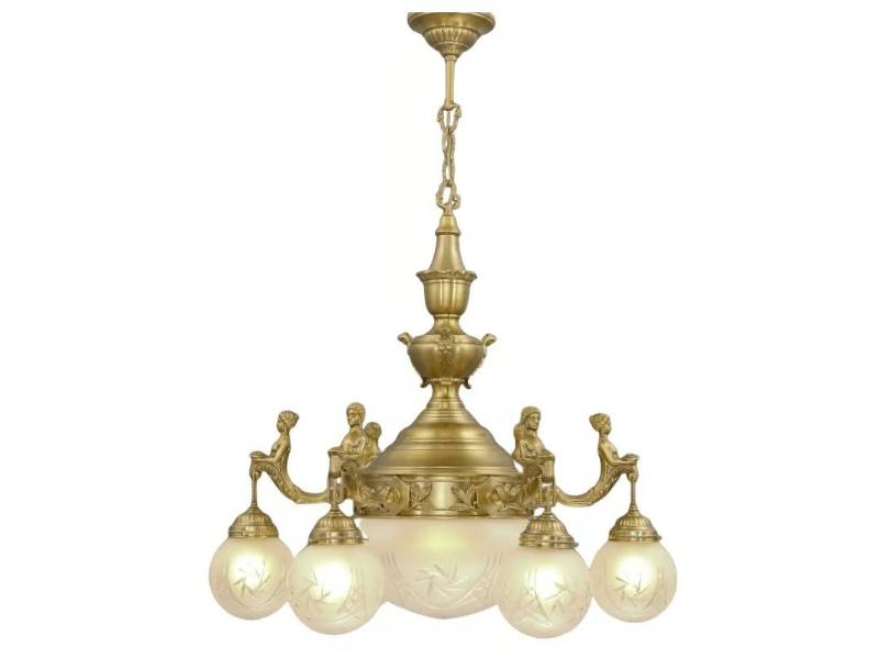 FORTUNA I - Handmade brass chandelier by Patinas Lighting
