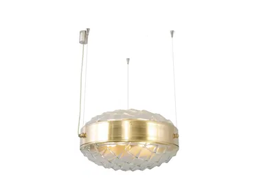 MACARON PENDANT HORIZONTAL 50 - LED brass pendant lamp by Patinas Lighting