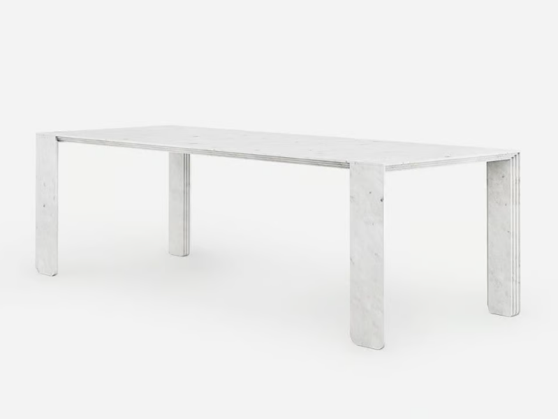 CORINTO - Rectangular Carrara marble table by PIANCA