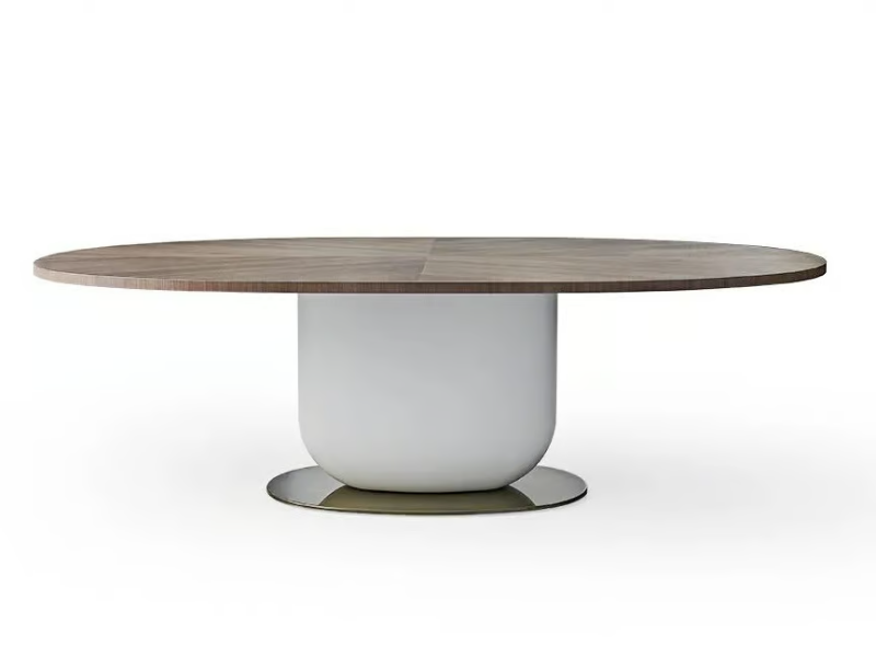 ETTORE - Eliptical marble table by PIANCA
