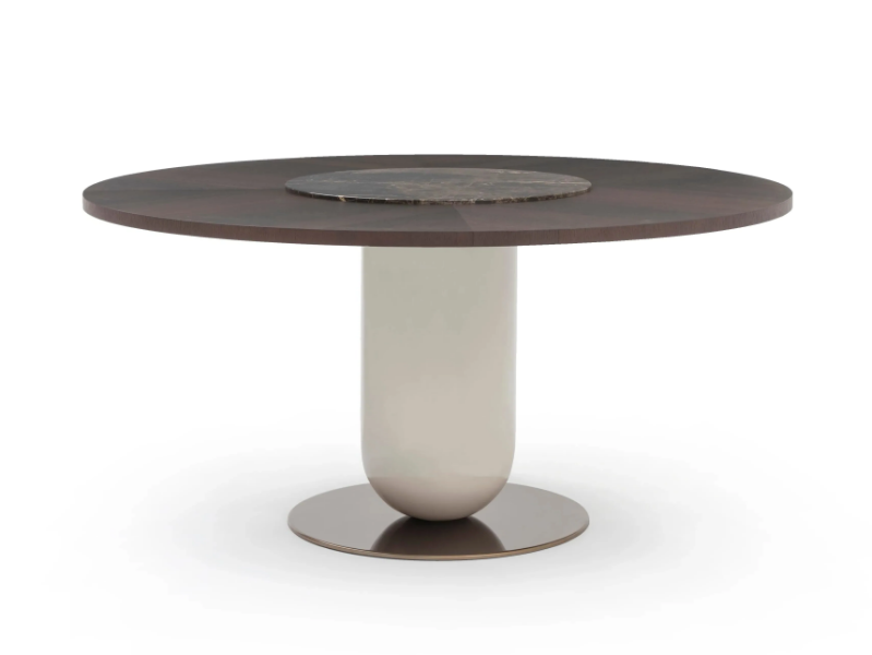 ETTORE - Wooden table with Lazy Susan by PIANCA