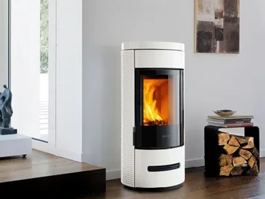 E929 D - Wood-burning Central stove for air heating Class A+ by Piazzetta