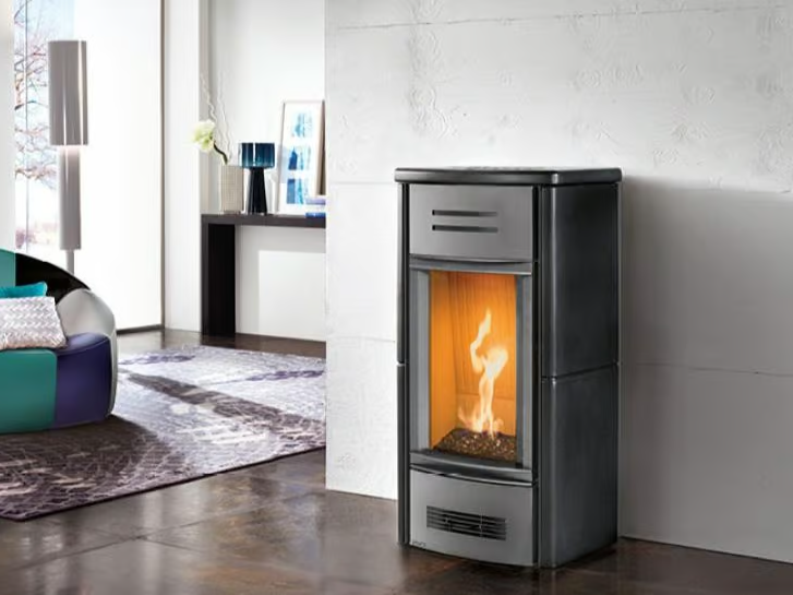 G963 M - Gas steel stove for air heating by Piazzetta