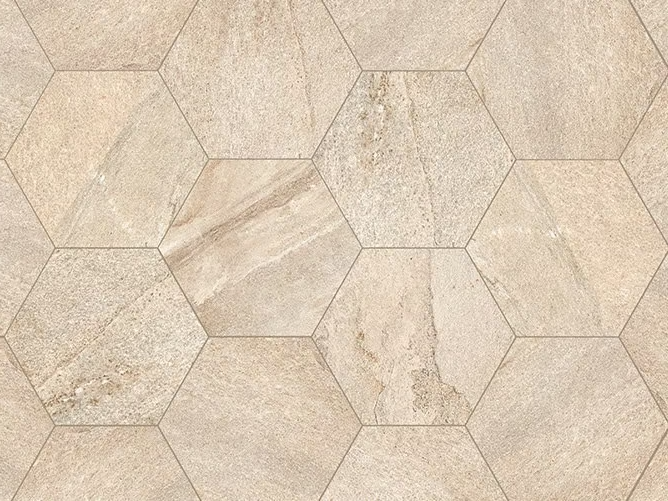 ESAGONO CAPPUCCINO - Porcelain stoneware garden paths by PIETRA SINTERIZZATA