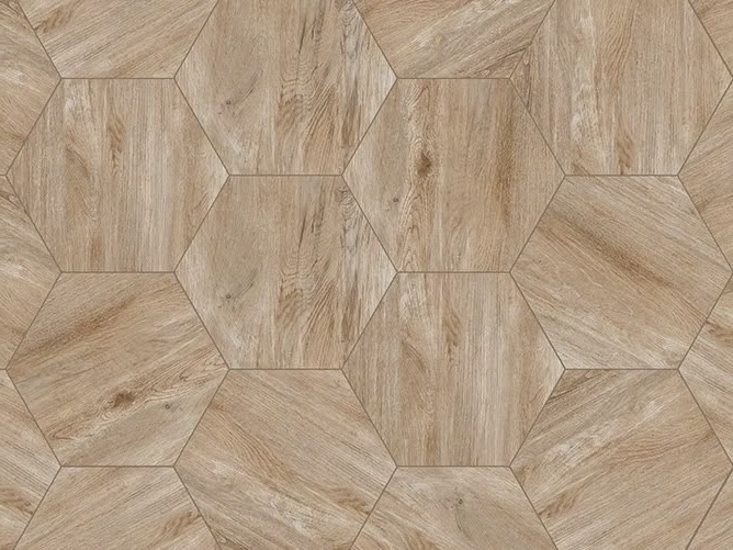 ESAGONO FORESTA CHIARO - Porcelain stoneware garden paths by PIETRA SINTERIZZATA