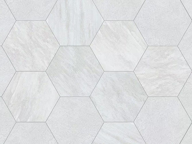 ESAGONO QUARZITE BIANCA - Porcelain stoneware garden paths by PIETRA SINTERIZZATA