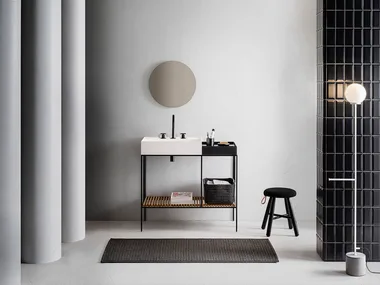 ELEMENT 117 - Bathroom composition with washbasin console and mirror by Pirovano