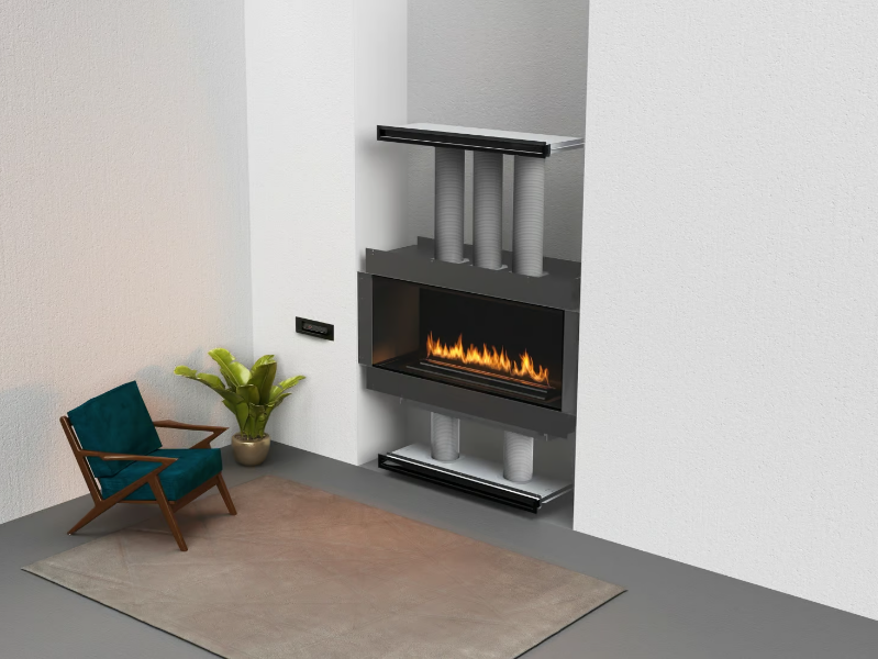 PANORAMA - Closed bioethanol fireplace by Planika