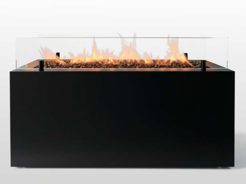 RIO - Gas outdoor powder coated steel fireplace by Planika