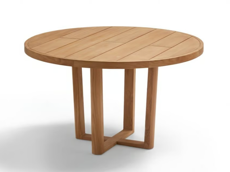 HERITAGE - Round teak garden table by POINT