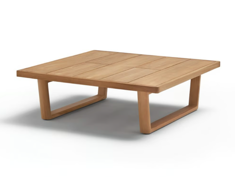 HERITAGE - Square teak garden side table by POINT