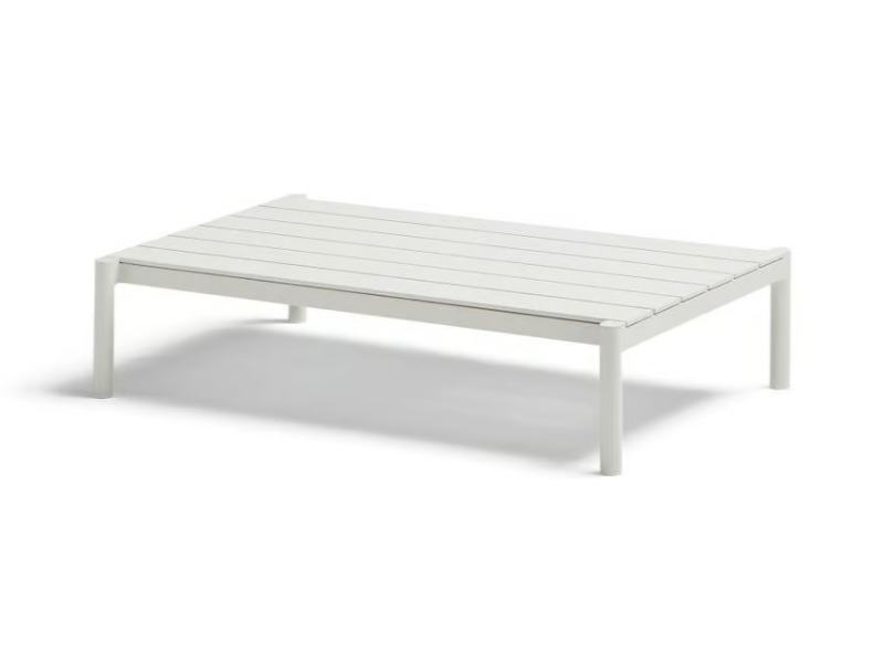 ORIGIN - Rectangular aluminum coffee table with porcelain top by POINT