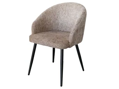 KORFU - Upholstered fabric chair with armrests by POMAX
