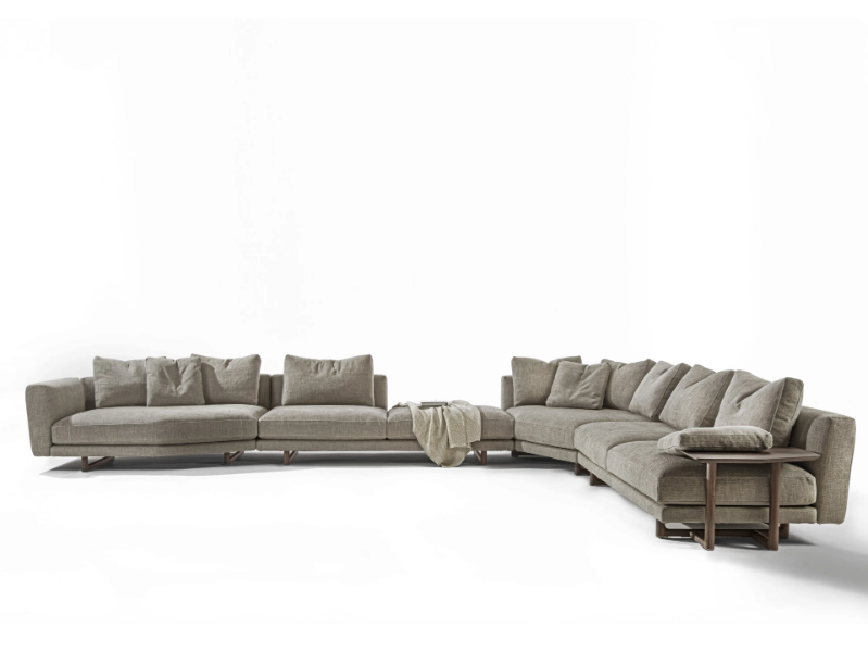 ABACUS - Corner sectional fabric sofa by Porada