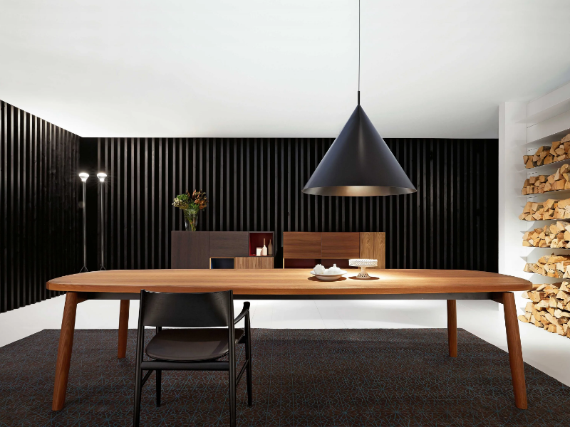 GALILEO - Oval ash table by Porro