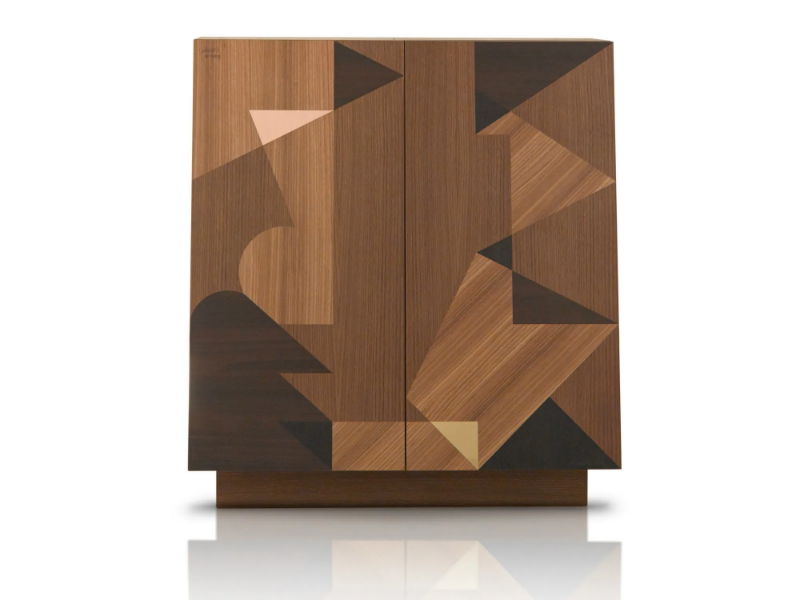 SCHERMO - Wooden highboard with doors by Porro