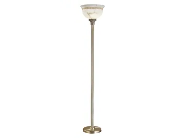 MILA 27089/P - Antique Brass floor lamp with alabaster by Possoni Illuminazione