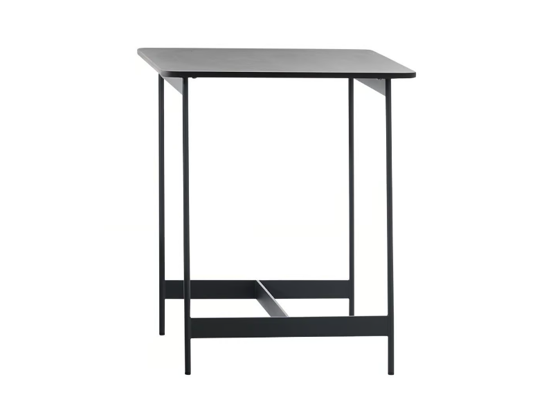LITTLE T 878/TQ-50-OUT - Square metal garden side table with porcelain stoneware top by Potocco