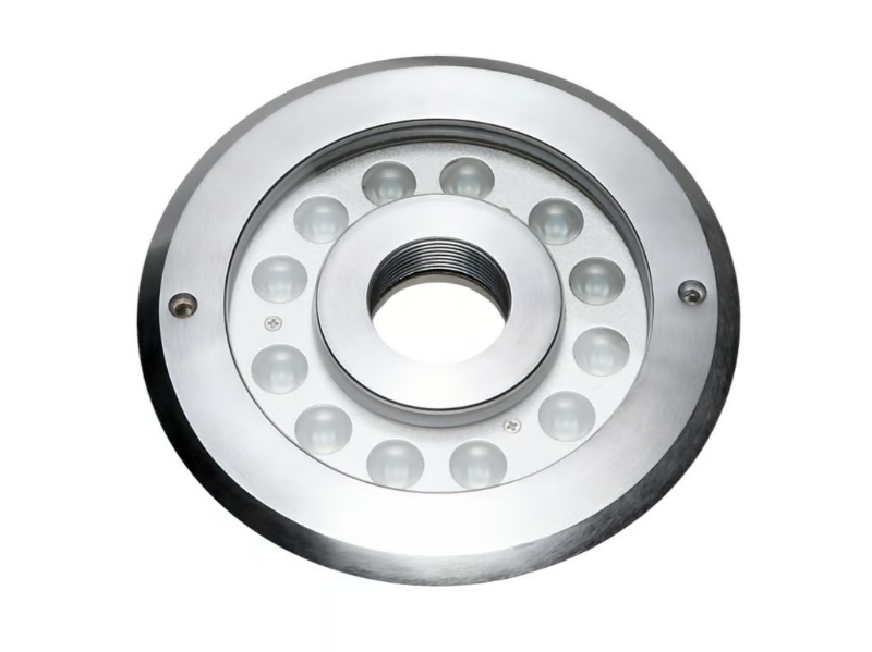 FOUNTAIN RING 12X 2 WATT MONO - LED Glass and Stainless Steel underwater lamp for fountains by PROLED