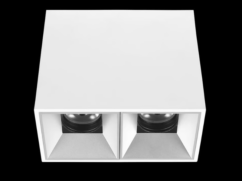 PERFORMANCE CUBO DUO - LED multiple ceiling powder coated aluminium spotlight by PROLED