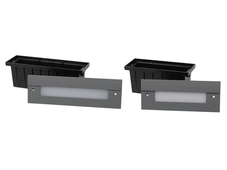 PRAGUE - LED wall-mounted outdoor powder coated aluminium steplight by PROLED