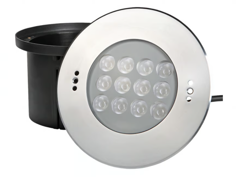 REC IP68 LIGHT 12X 2 WATT MONO - LED Glass and Stainless Steel underwater lamp for swimming pools by PROLED