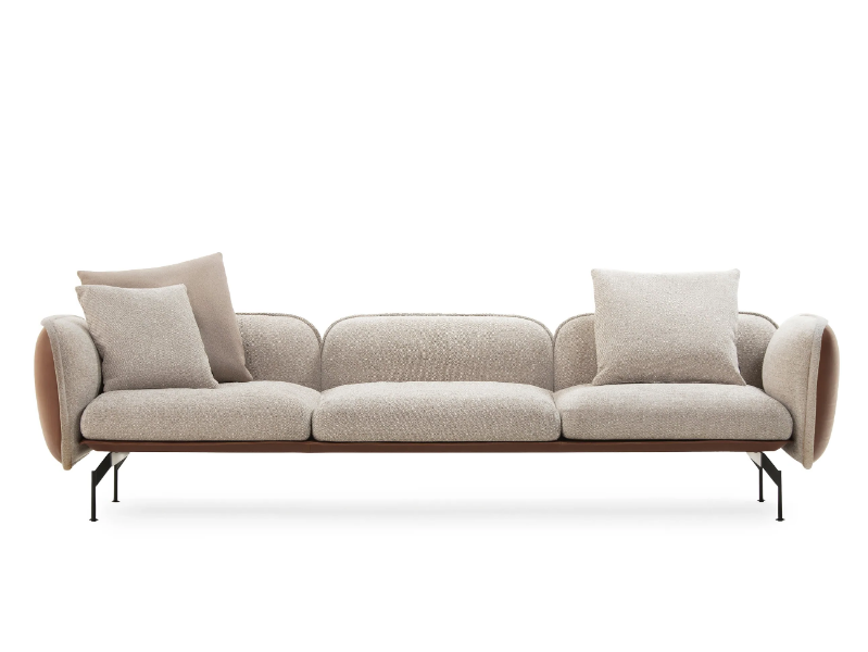 ECHO - 4 seater fabric sofa with removable cover by Prostoria