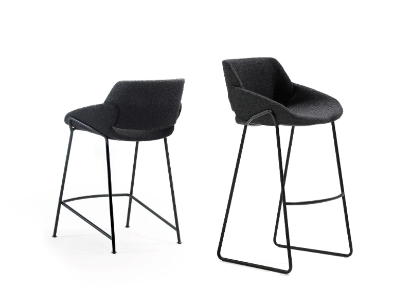 MONK - Fabric barstool with footrest by Prostoria