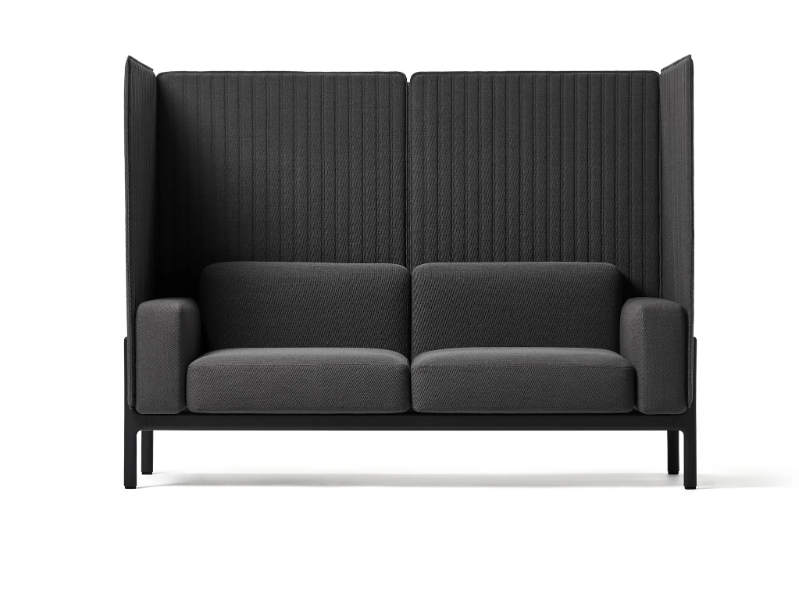 ROSTRUM - 2 seater high-back fabric sofa by Prostoria
